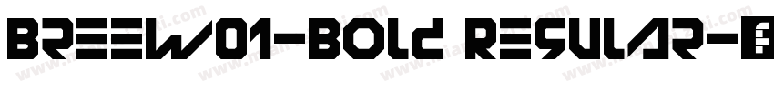 BreeW01-Bold Regular字体转换